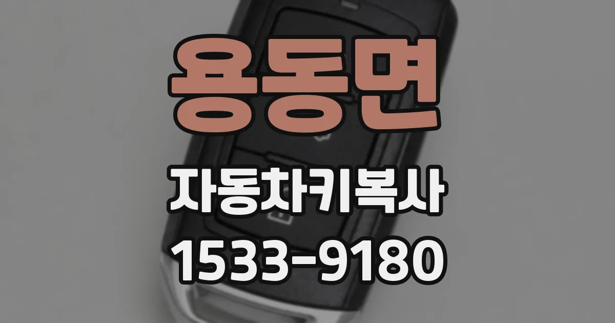 용동면 자동차키복사