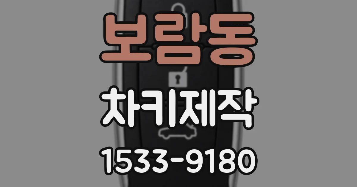 보람동 차키제작