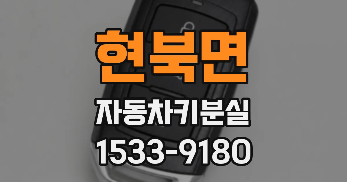 현북면 자동차키분실