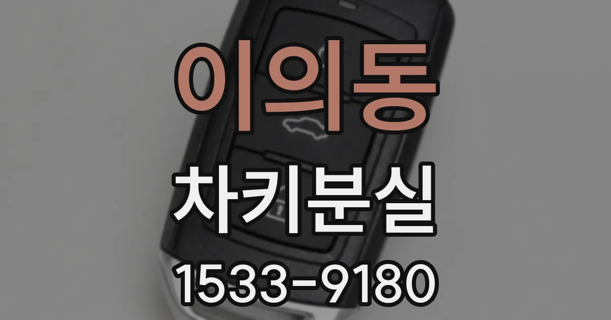 이의동 차키분실