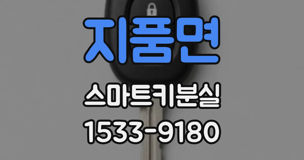 지품면 스마트키분실