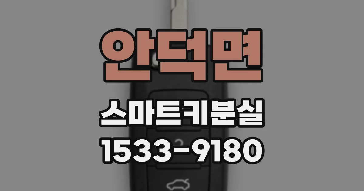 안덕면 스마트키분실