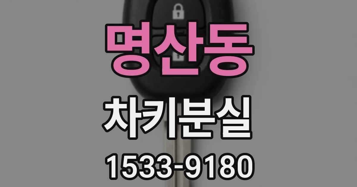 명산동 차키분실