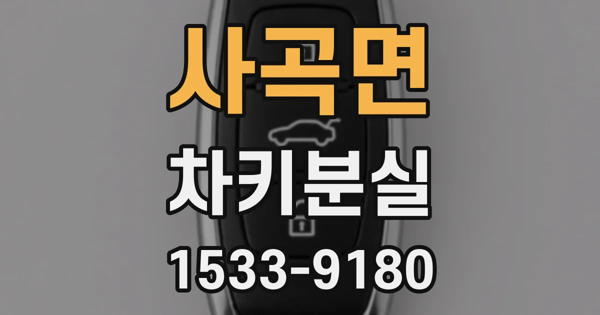 사곡면 차키분실
