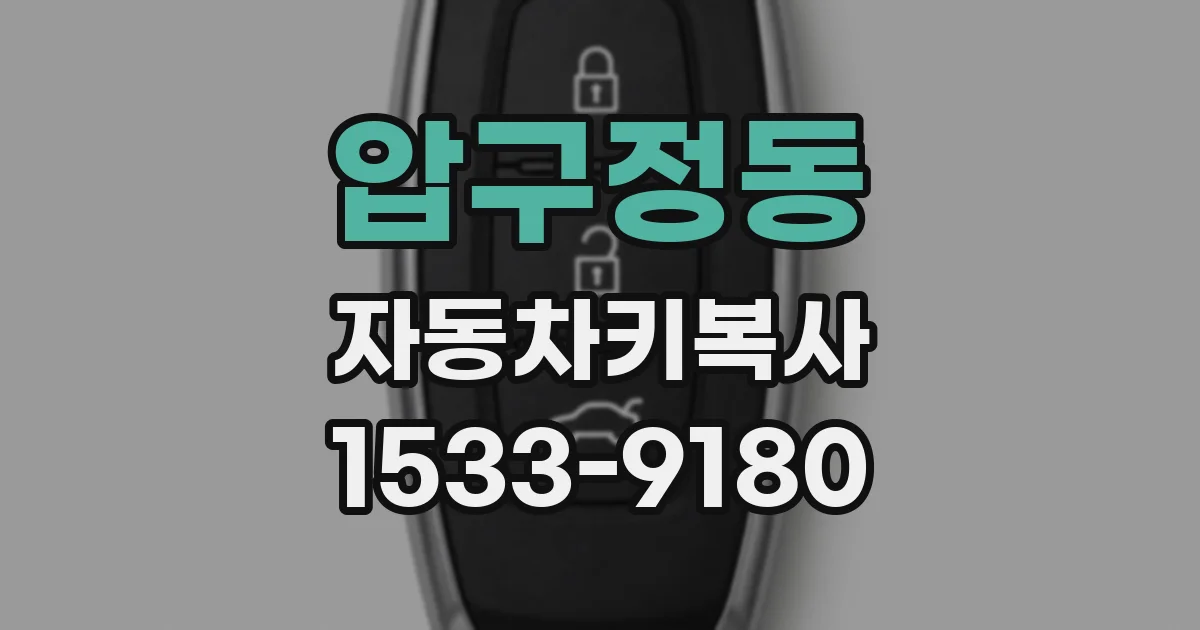 압구정동 자동차키복사