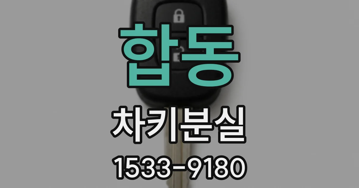 합동 차키분실