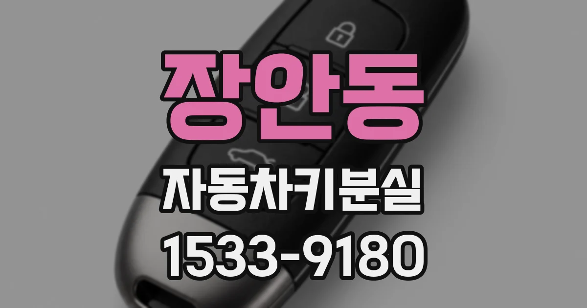 장안동 자동차키분실