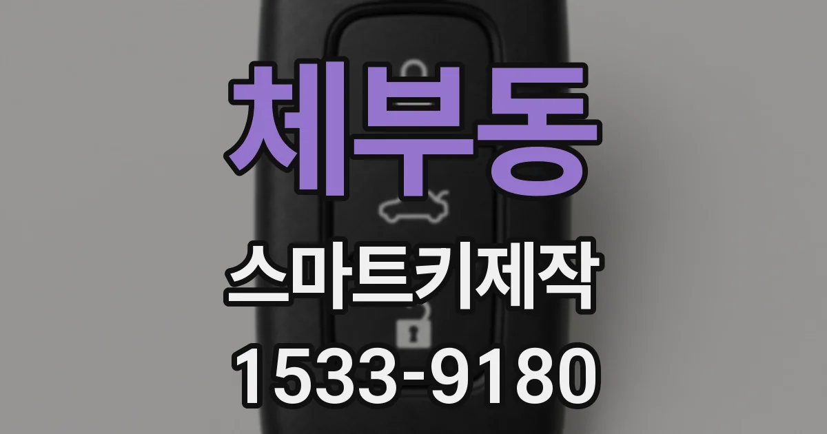 체부동 스마트키제작