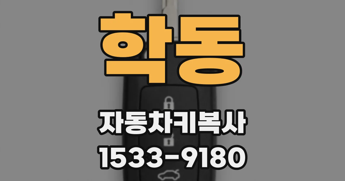 학동 자동차키복사