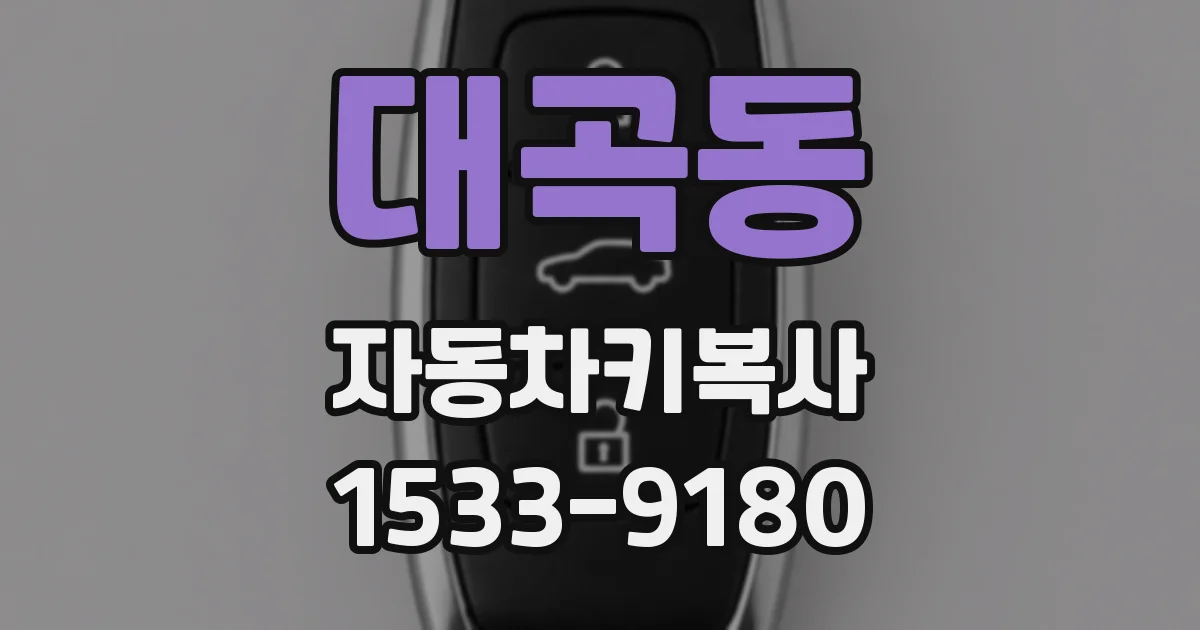 대곡동 자동차키복사