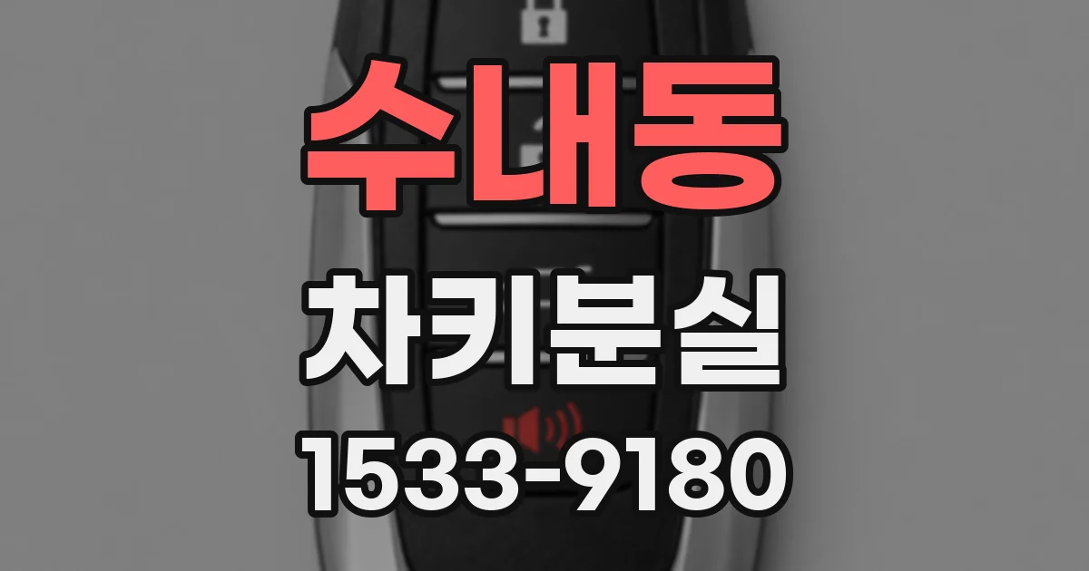 수내동 차키분실