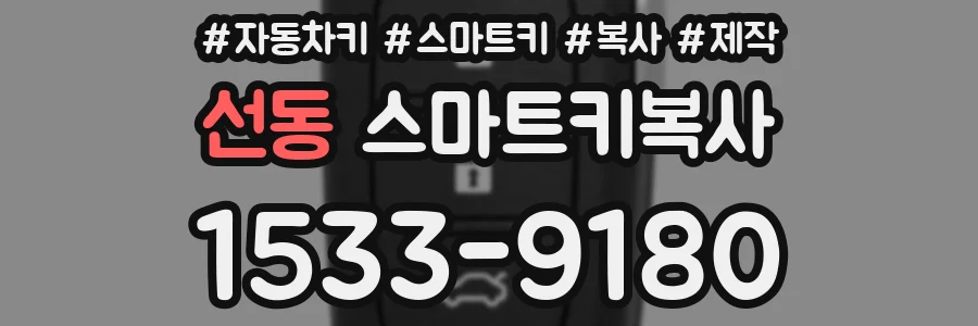 선동 스마트키복사