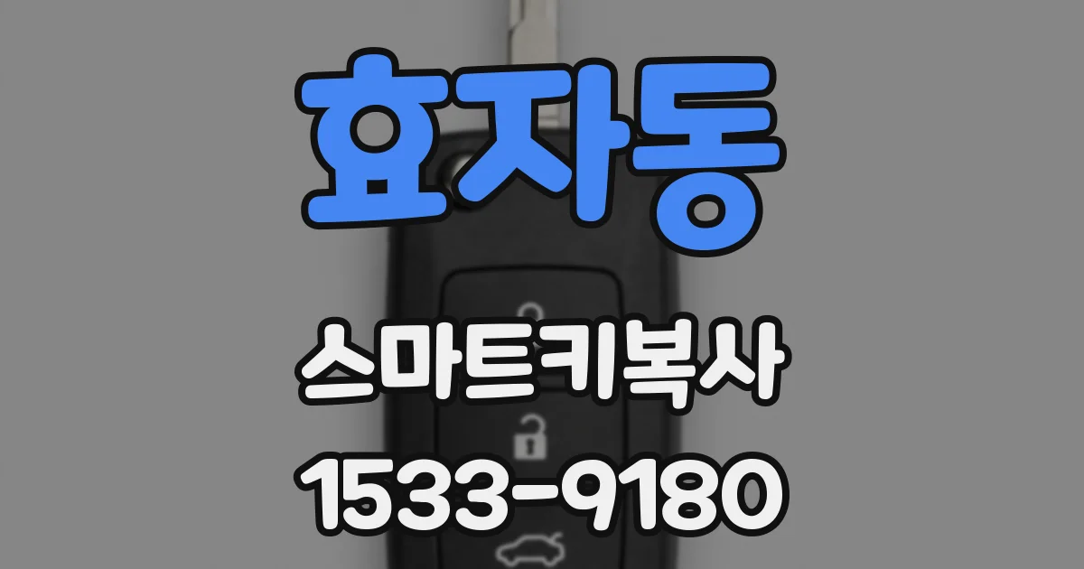 효자동 스마트키복사