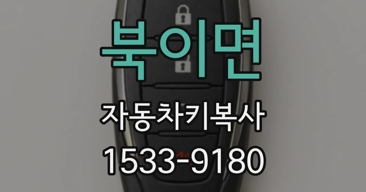 북이면 자동차키복사