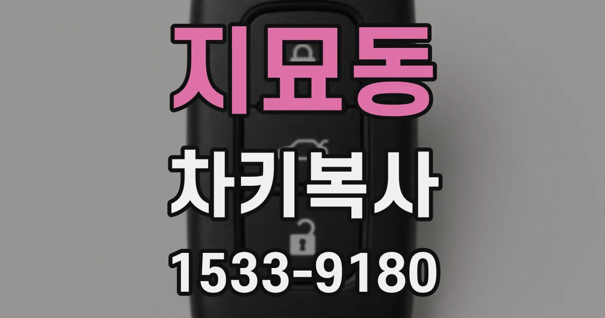 지묘동 차키복사