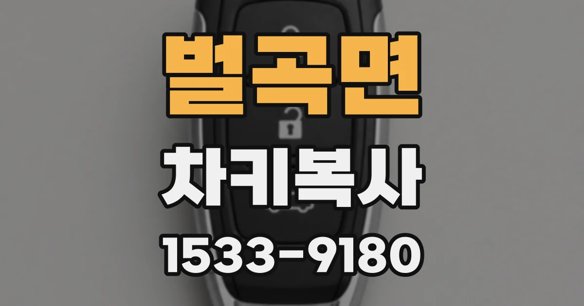 벌곡면 차키복사