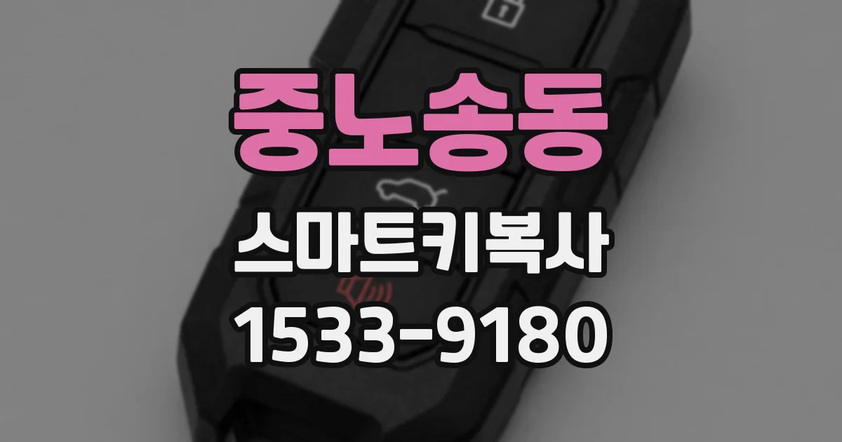중노송동 스마트키복사
