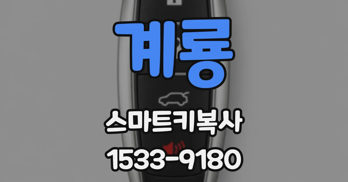 계룡 스마트키복사