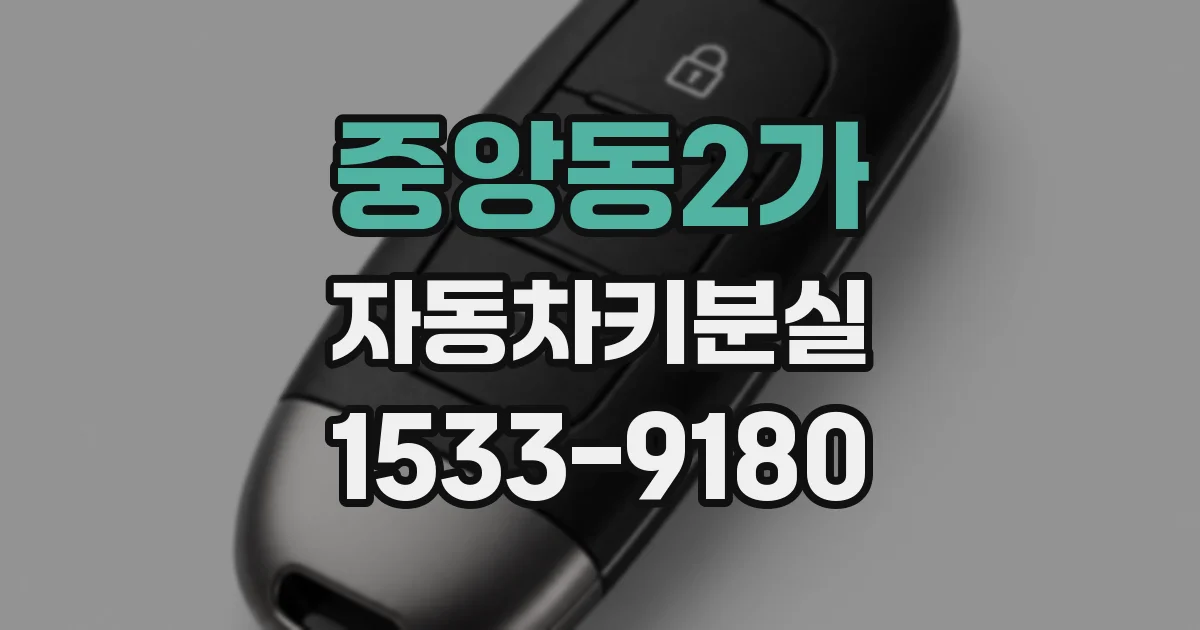 중앙동2가 자동차키분실