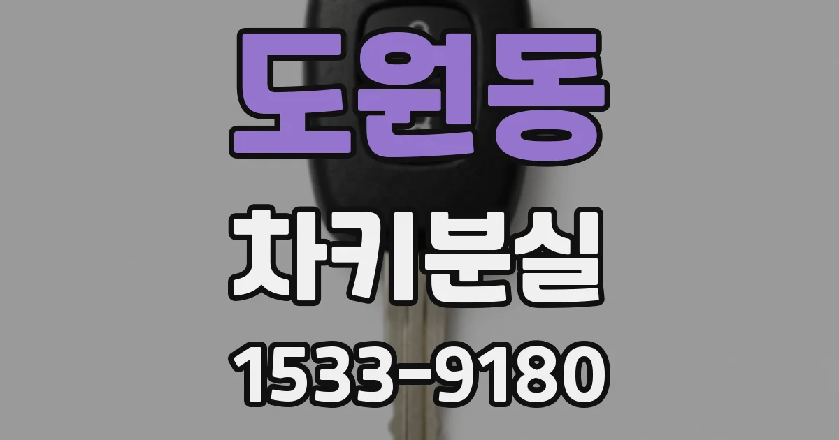 도원동 차키분실