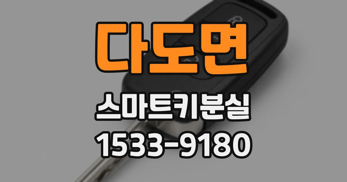 다도면 스마트키분실