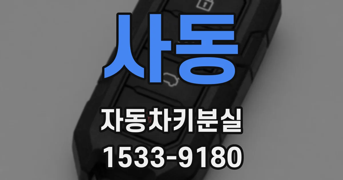 사동 자동차키분실