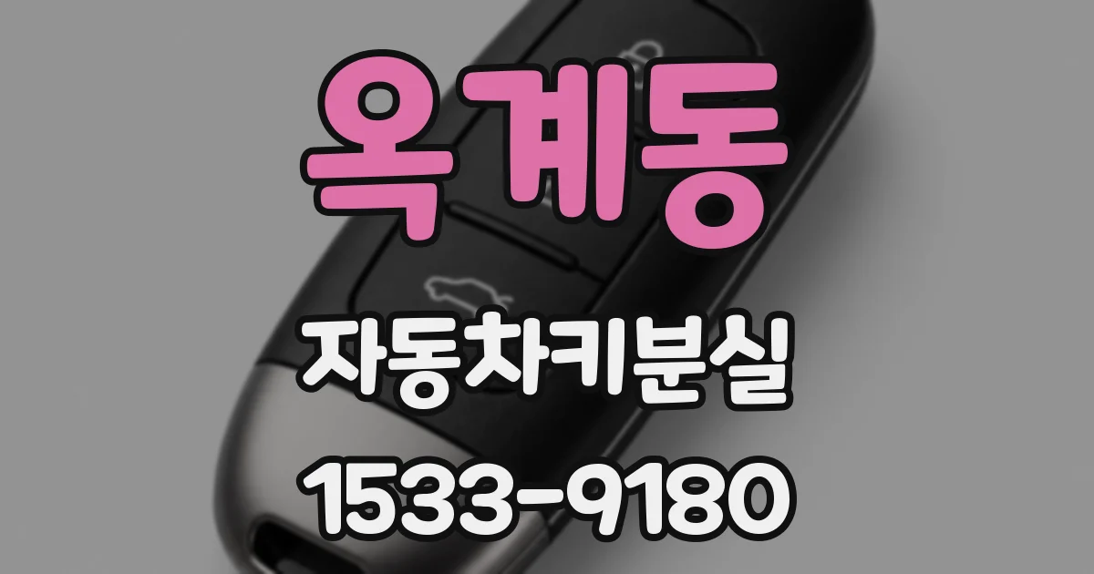옥계동 자동차키분실