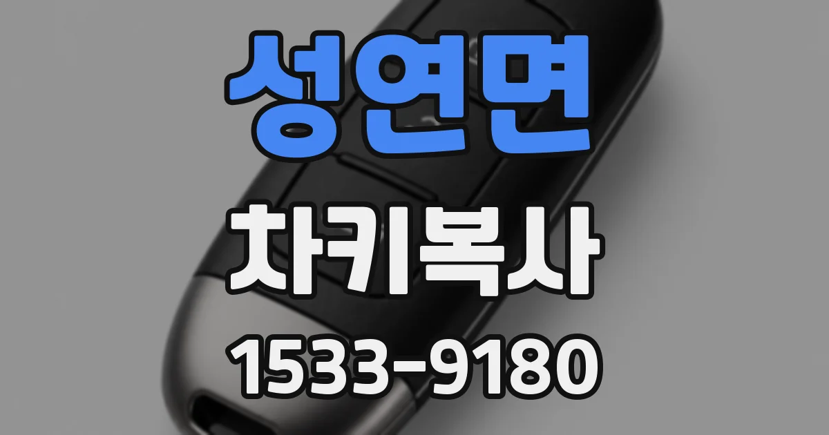 성연면 차키복사