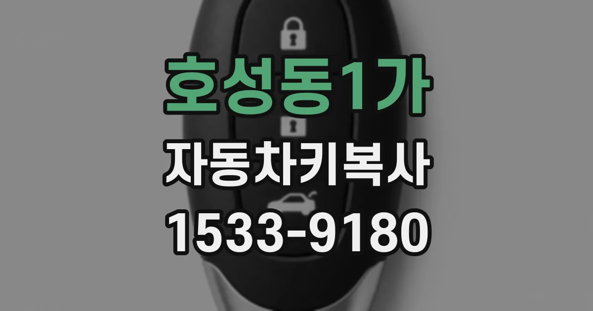 호성동1가 자동차키복사
