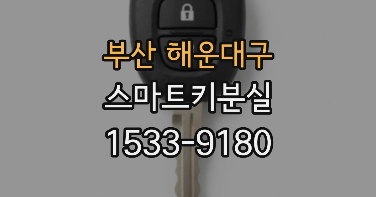 부산 해운대구 스마트키분실