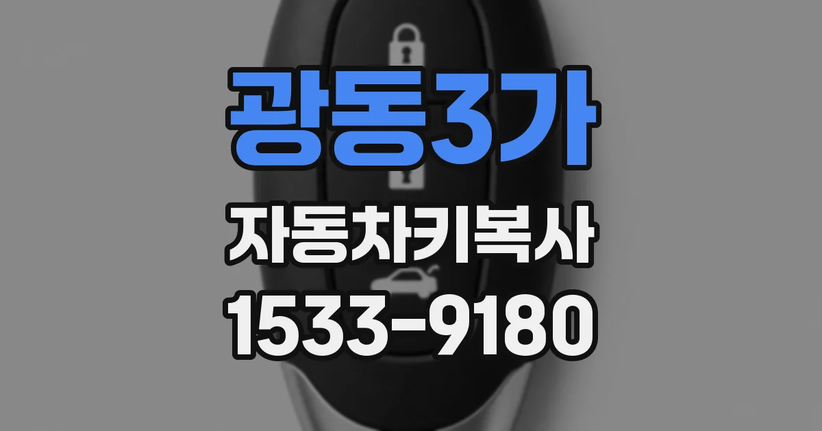 광동3가 자동차키복사