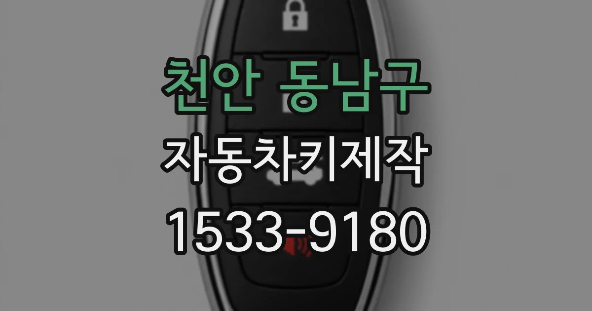 천안 동남구 자동차키제작