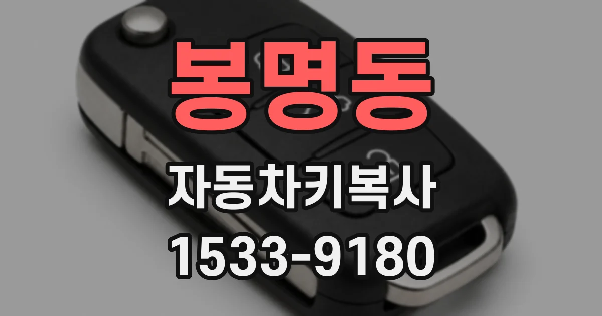 봉명동 자동차키복사