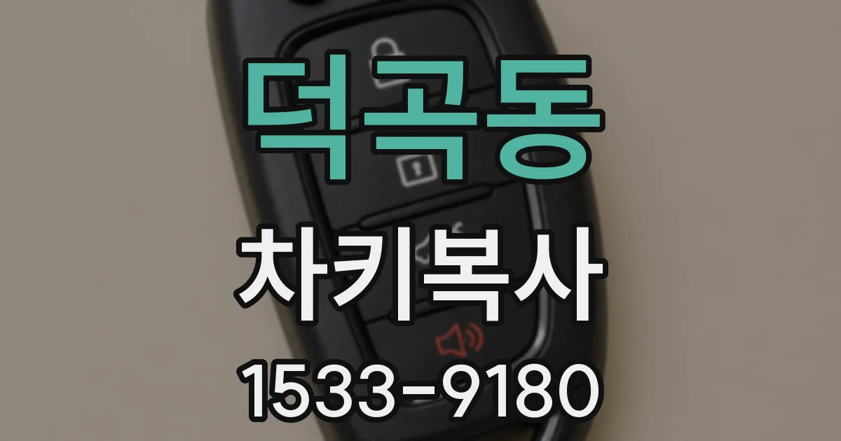 덕곡동 차키복사