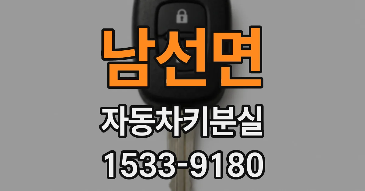 남선면 자동차키분실