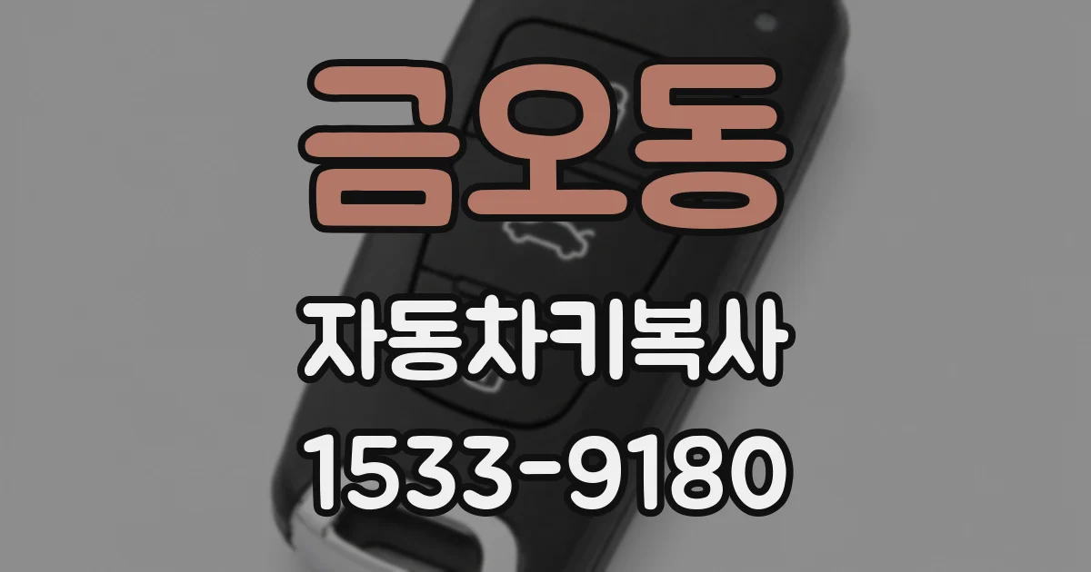 금오동 자동차키복사