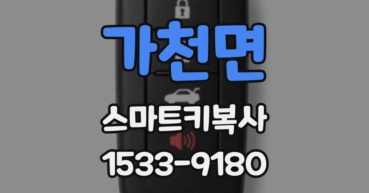 가천면 스마트키복사