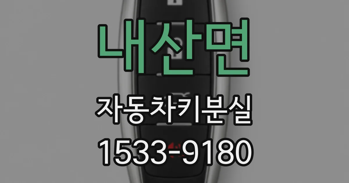 내산면 자동차키분실