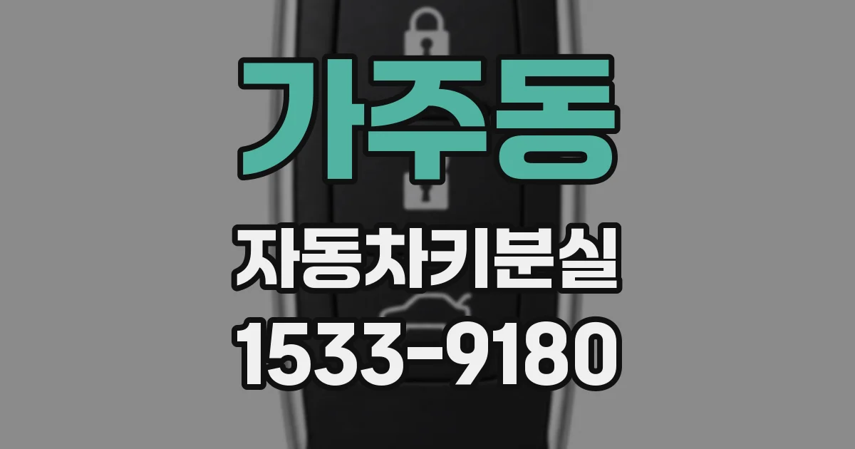 가주동 자동차키분실