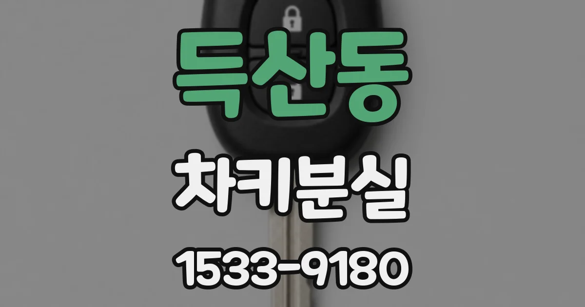 득산동 차키분실