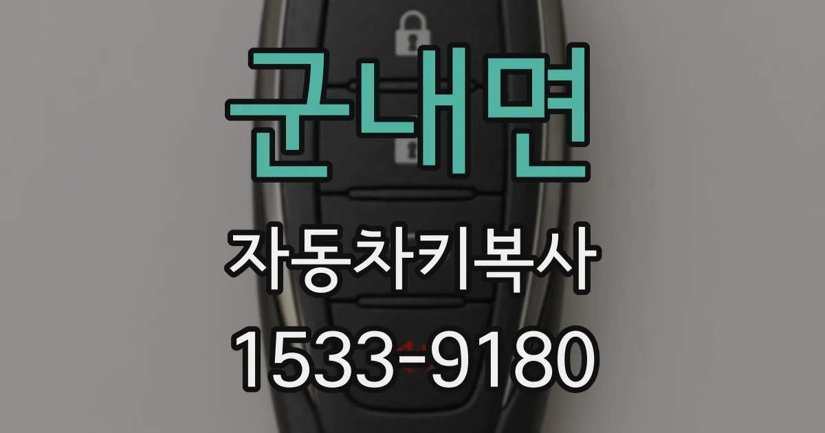 군내면 자동차키복사