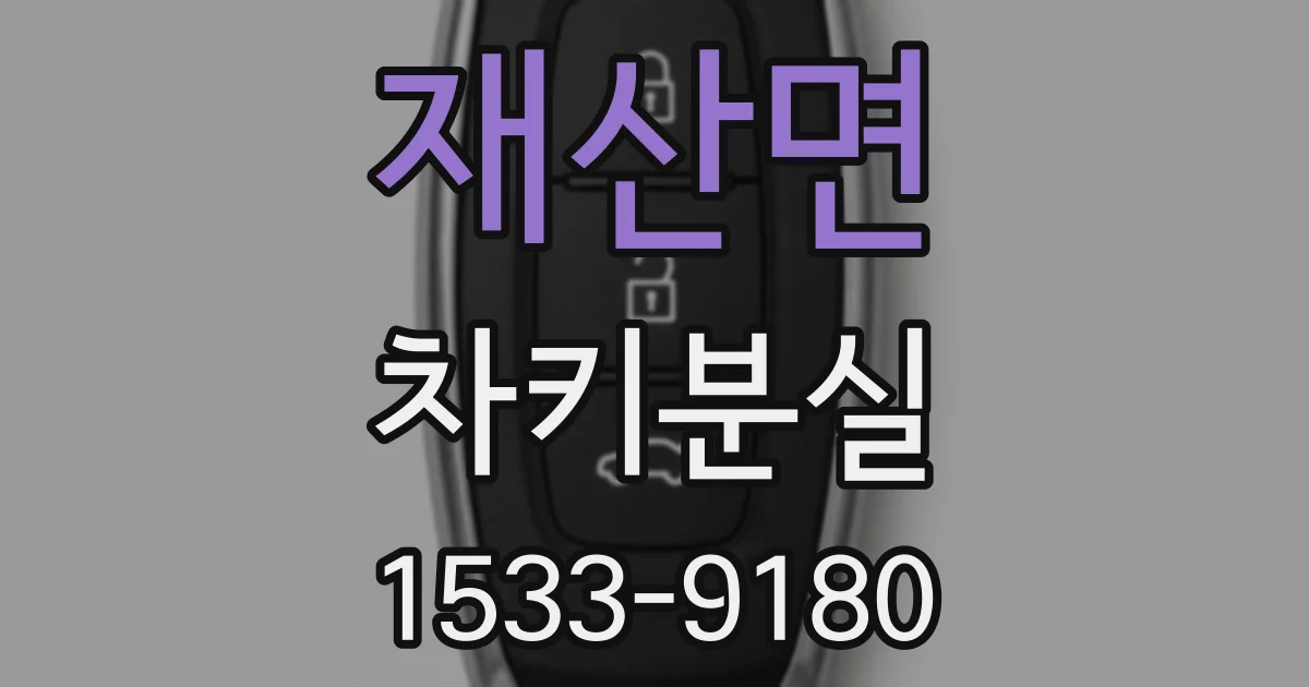재산면 차키분실