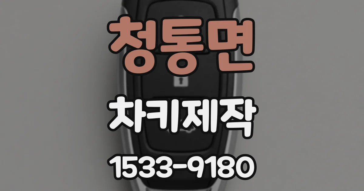 청통면 차키제작
