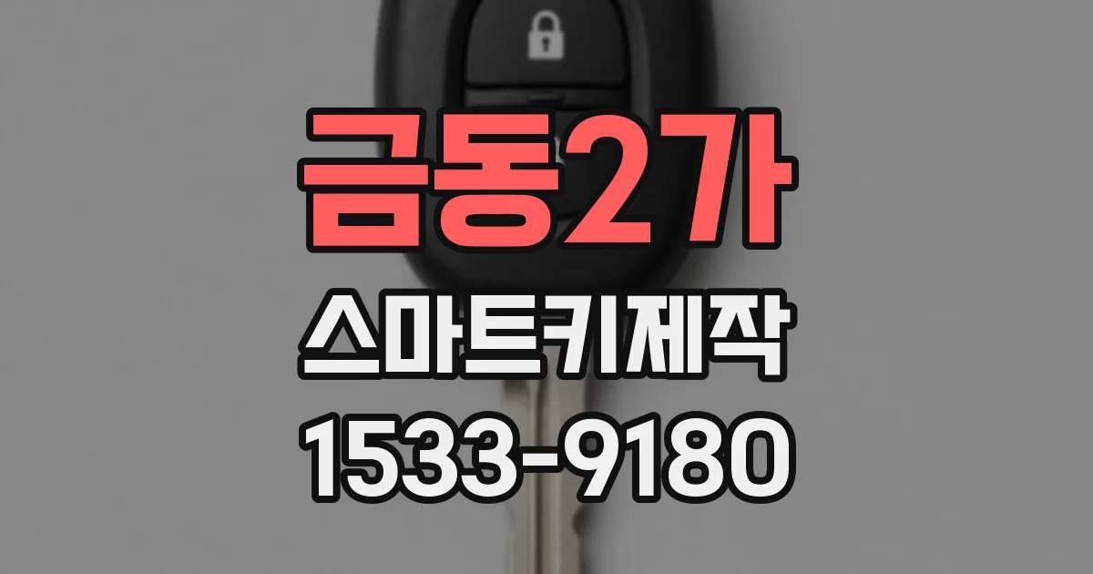 금동2가 스마트키제작