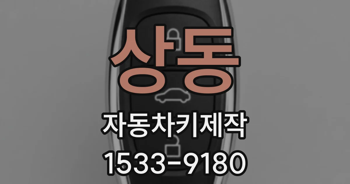 상동 자동차키제작