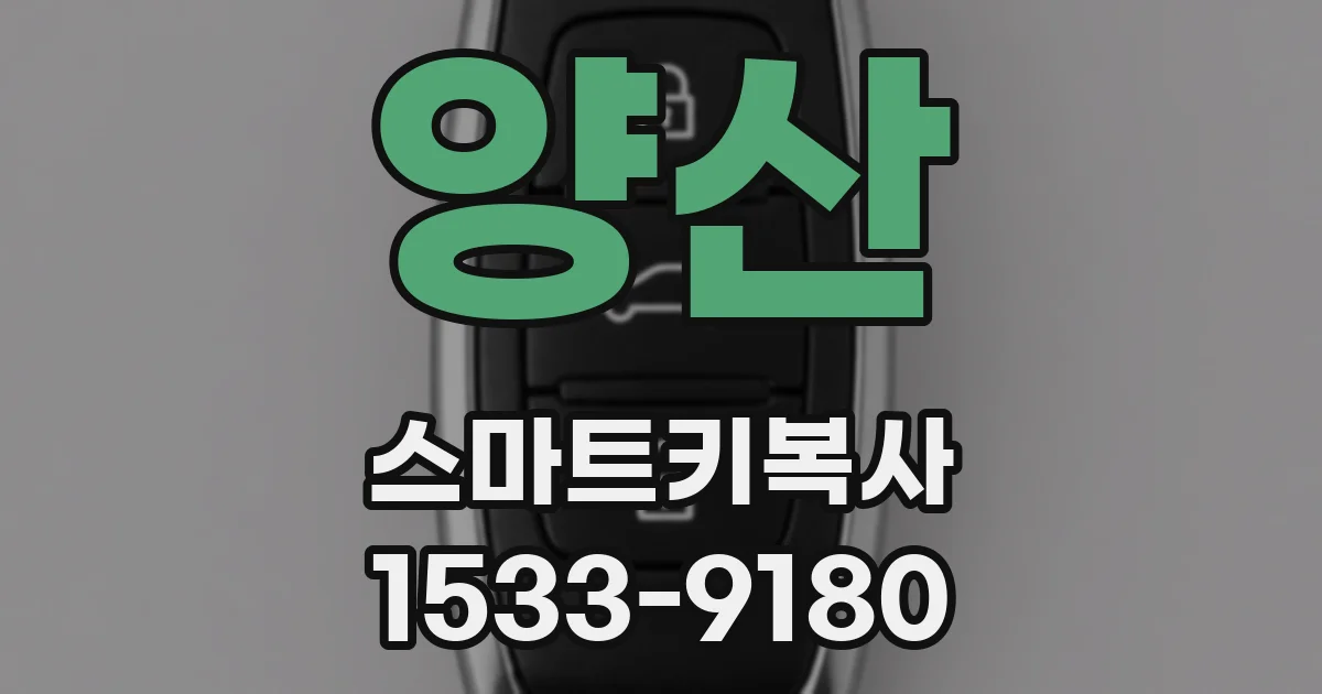 양산 스마트키복사