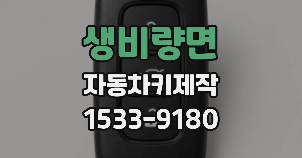 생비량면 자동차키제작