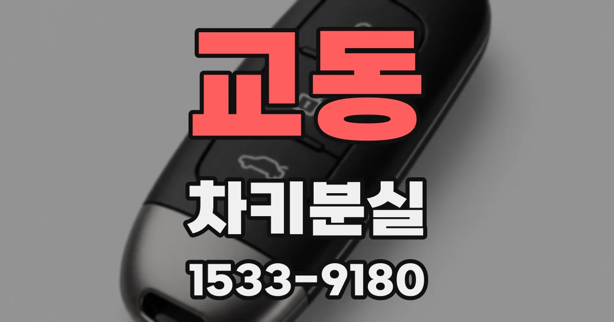 교동 차키분실
