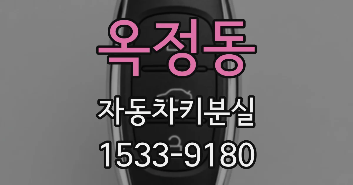 옥정동 자동차키분실