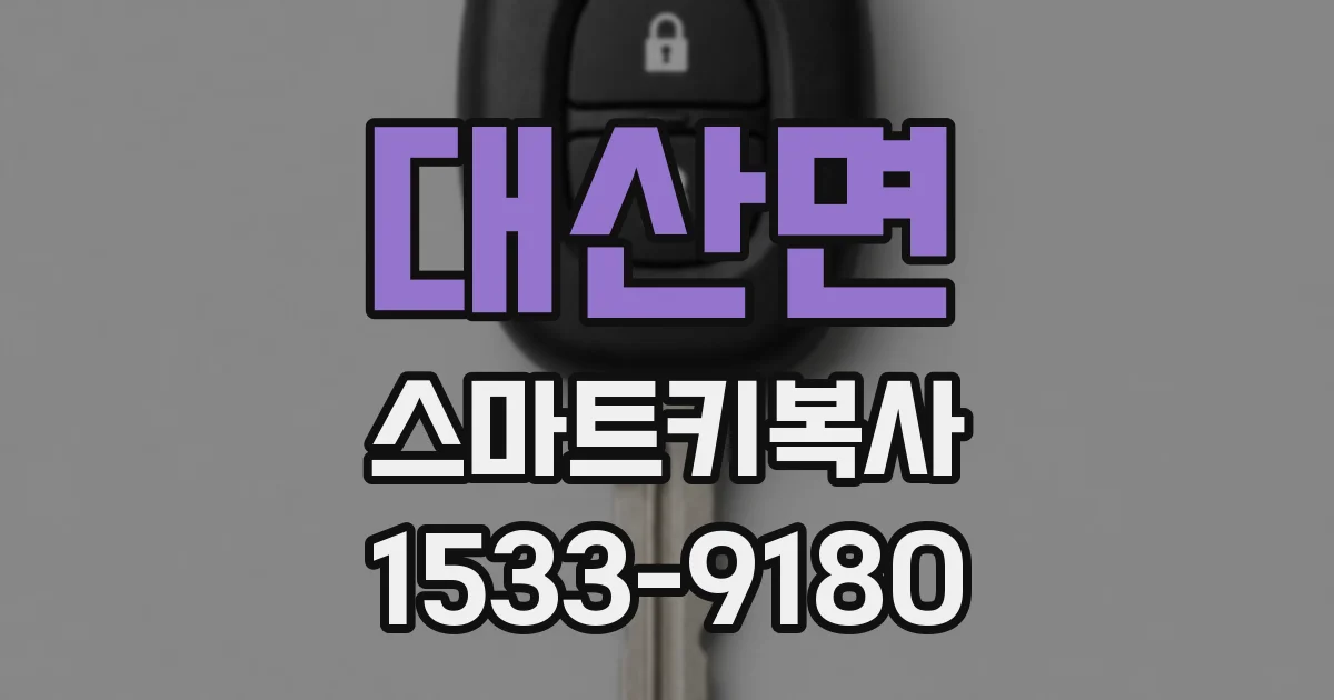 대산면 스마트키복사